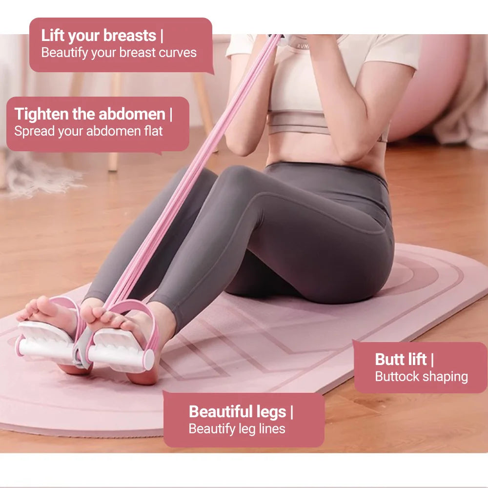 FLEXI-POWER TUBES Bands 6-Tube Yoga Pedal Puller Resistance+ Band At Home Multifunctional Portable Tension Rope Bands Waist Arm Training