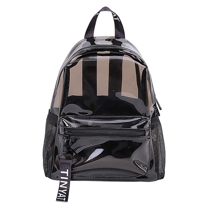 Transparent Jelly Backpack Futuristic Style Large Capacity for Women