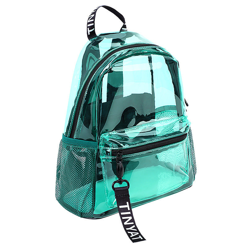 Transparent Jelly Backpack Futuristic Style Large Capacity for Women