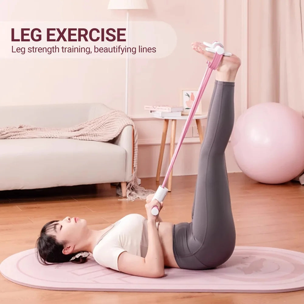 FLEXI-POWER TUBES Bands 6-Tube Yoga Pedal Puller Resistance+ Band At Home Multifunctional Portable Tension Rope Bands Waist Arm Training