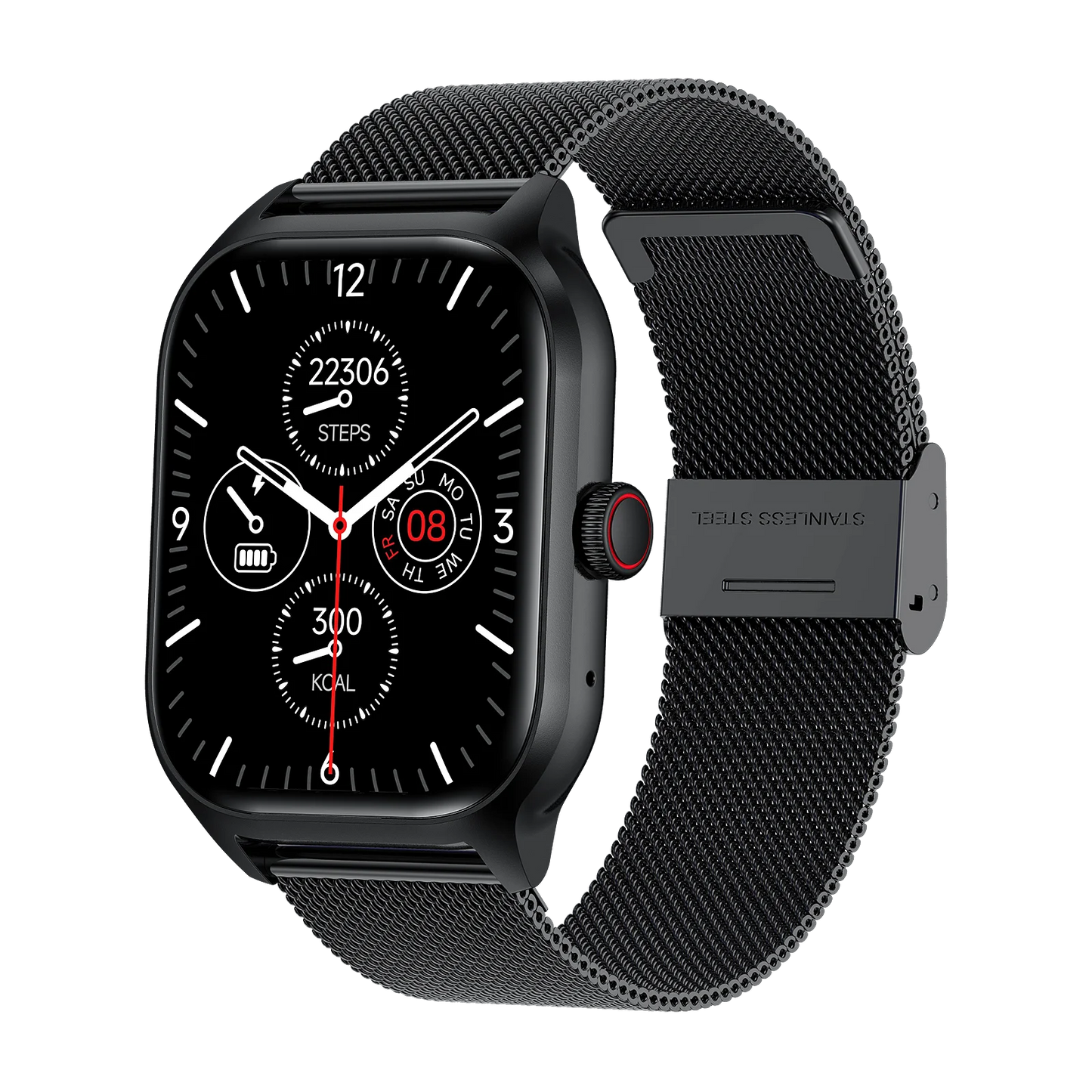 FIT-COMMANDER PRO  Touch Dial Music Fitness Tracker Sports Watches Android Gift Bluetooth Call Smartwatch