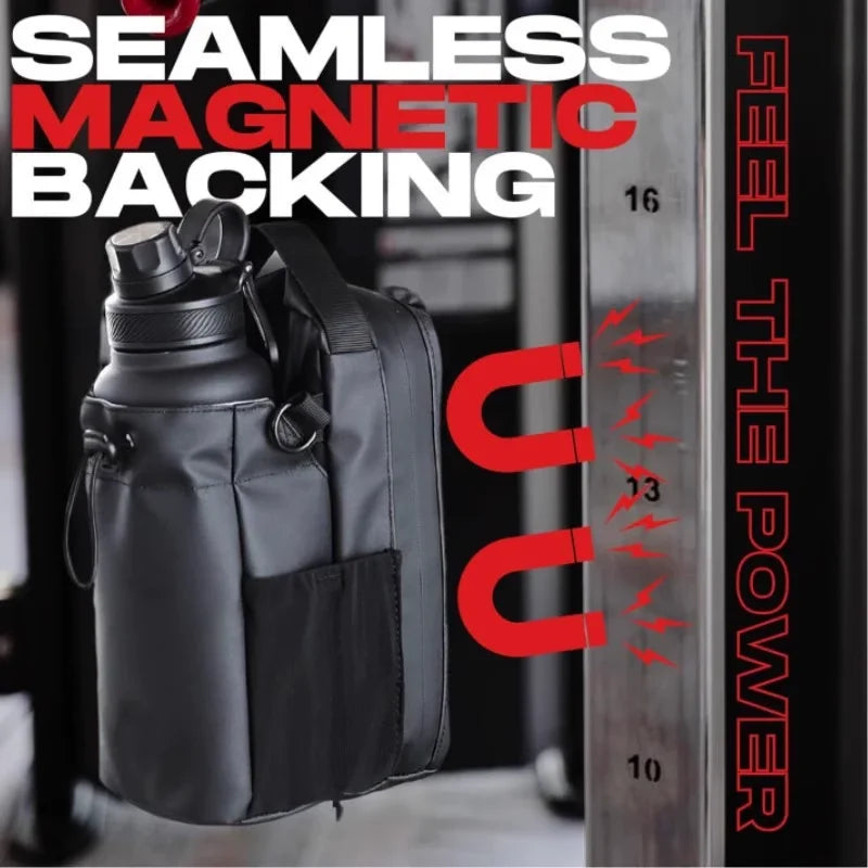MAG-FIT PRO CARRY- Gym Bag Large Capacity Magnetic Carrier Bag With Phone Pocket Portable Gym Water Bottle Pouch Gym Accessories Organizer